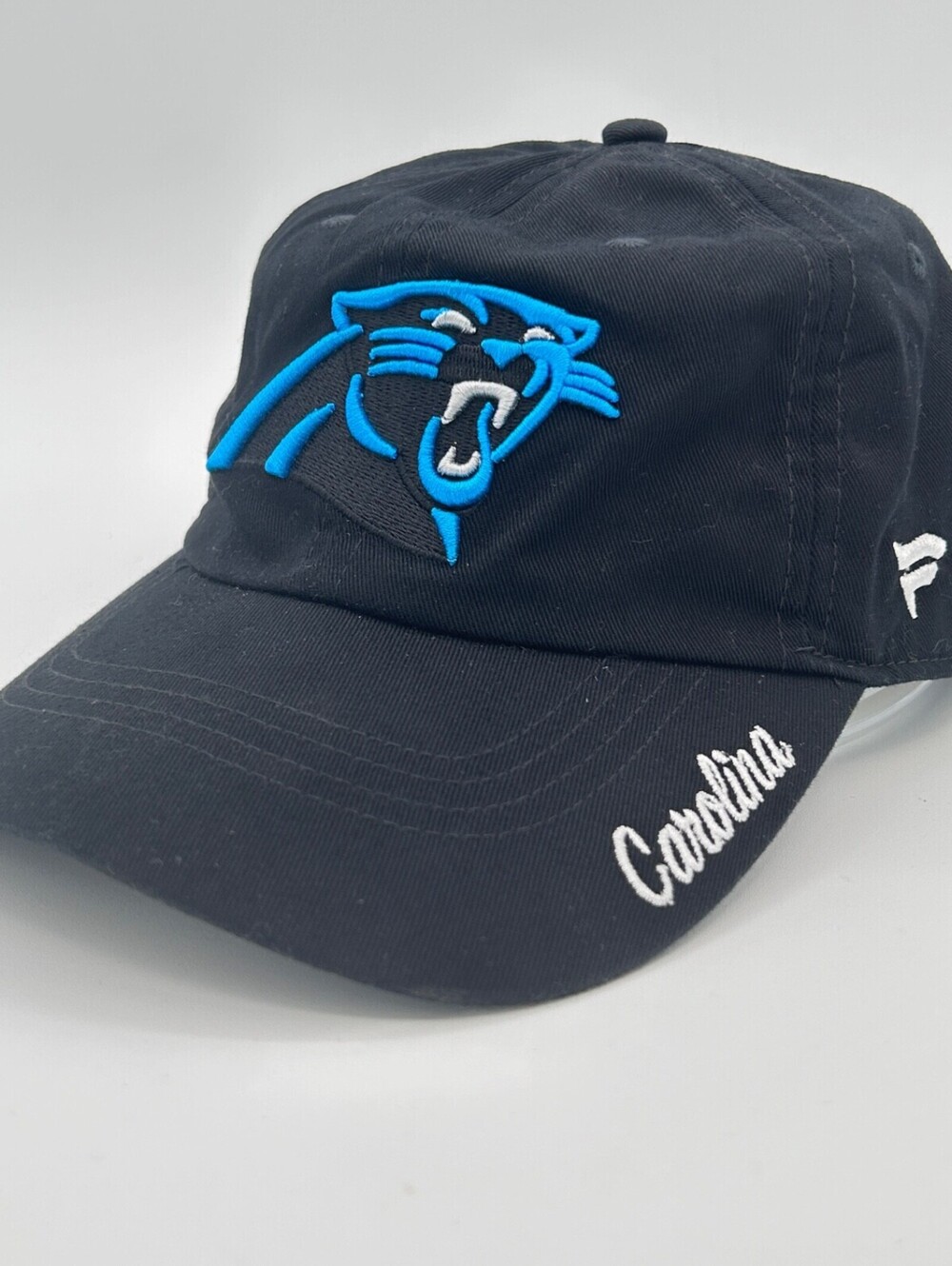 EUC Fanatics Black Carolina Panther's Adjustable Cap
